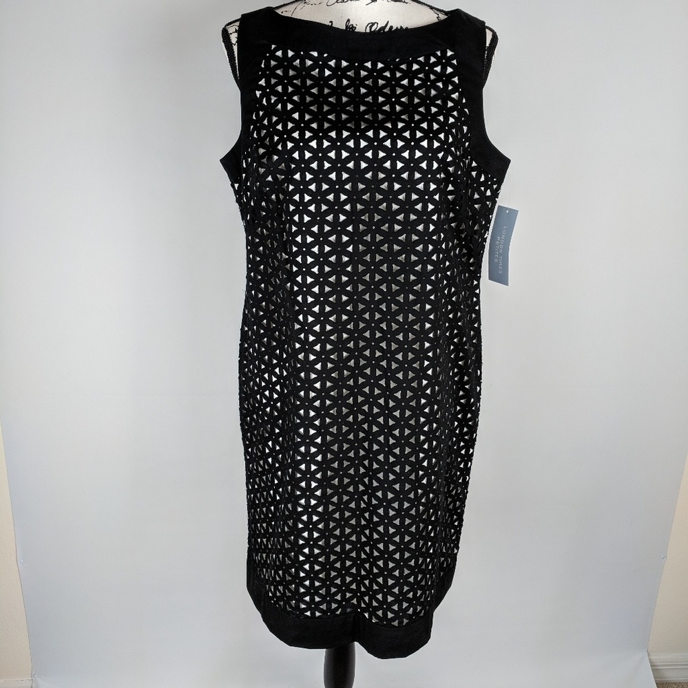 London Times  black and white sleeveless